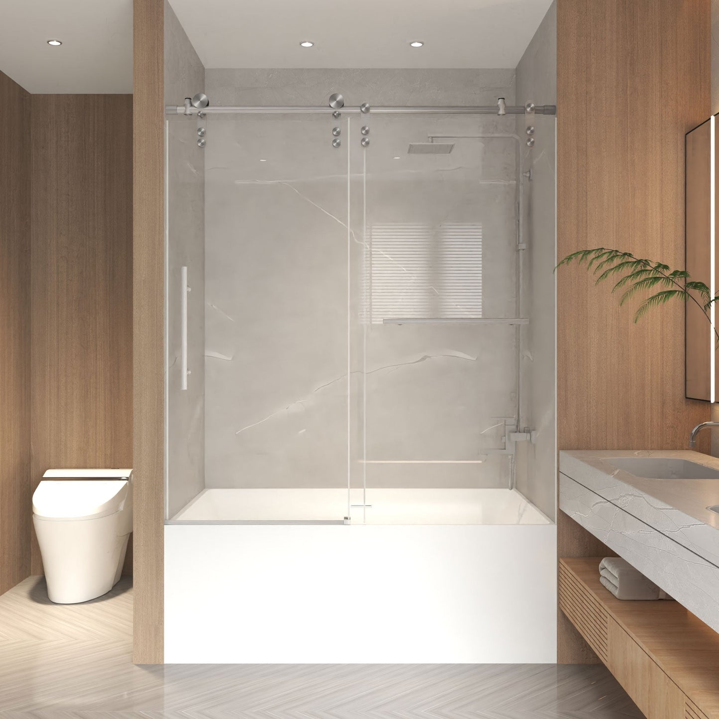 Frameless Sliding Bathtub Door