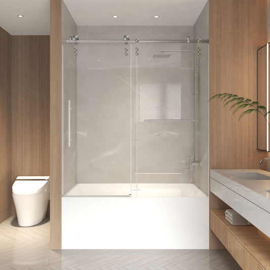 Frameless Sliding Bathtub Door