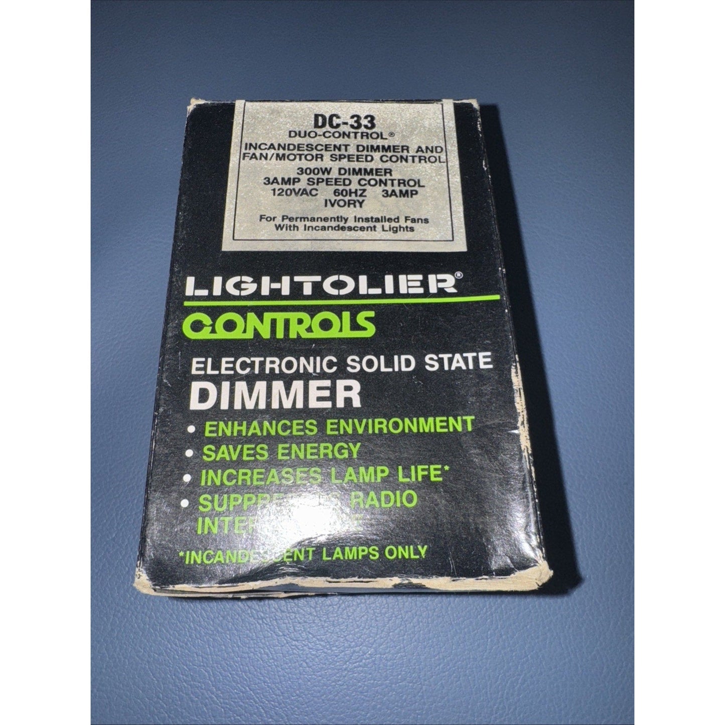 Lightolier Duo Control Dimmer Model DC:33