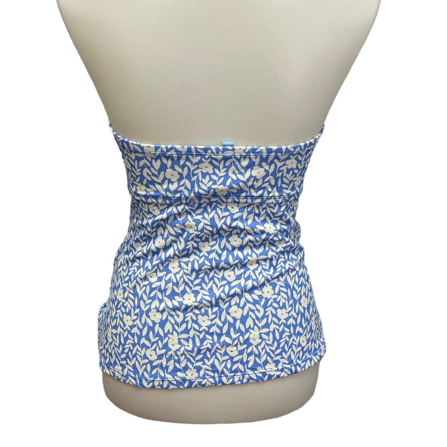 New Draper James Womens Small Detachable Straps Blue Floral Swim Top ONLY