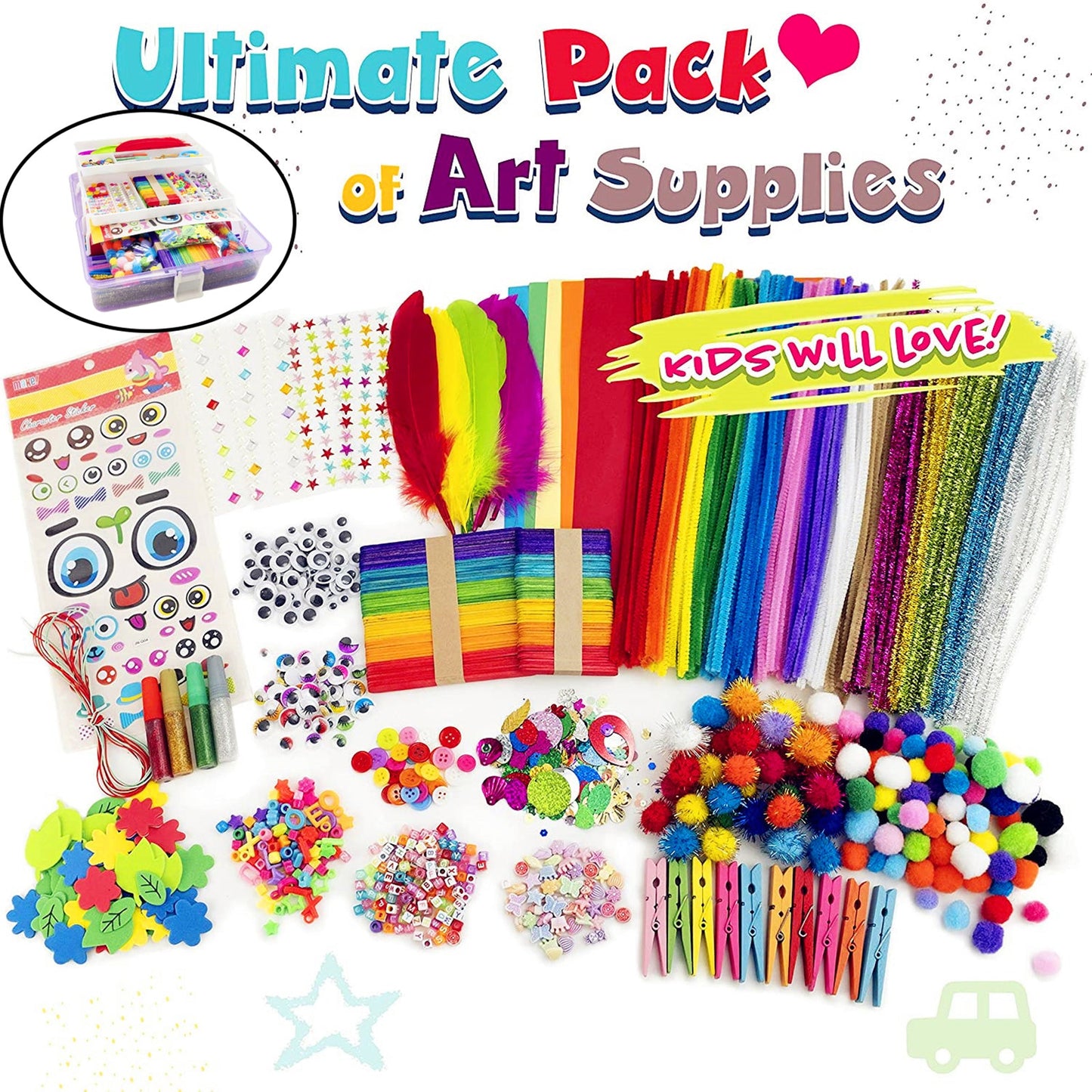 Multi-piece Children's Portable Treasure Box Gift Box DIY  Toys