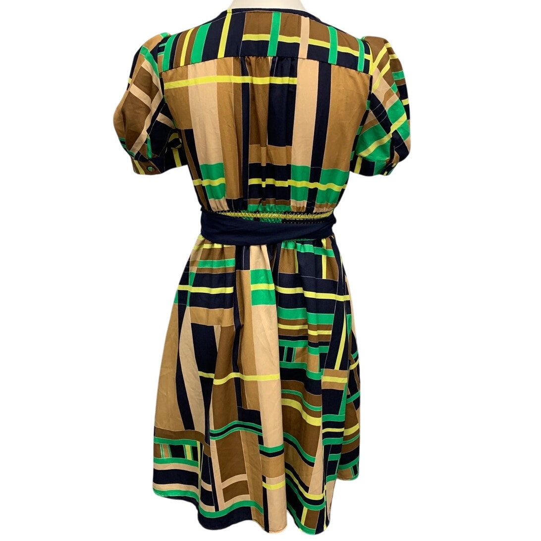 The Webster Miami at Target Womens Small Color Block Stripe Short Sleeve Dress