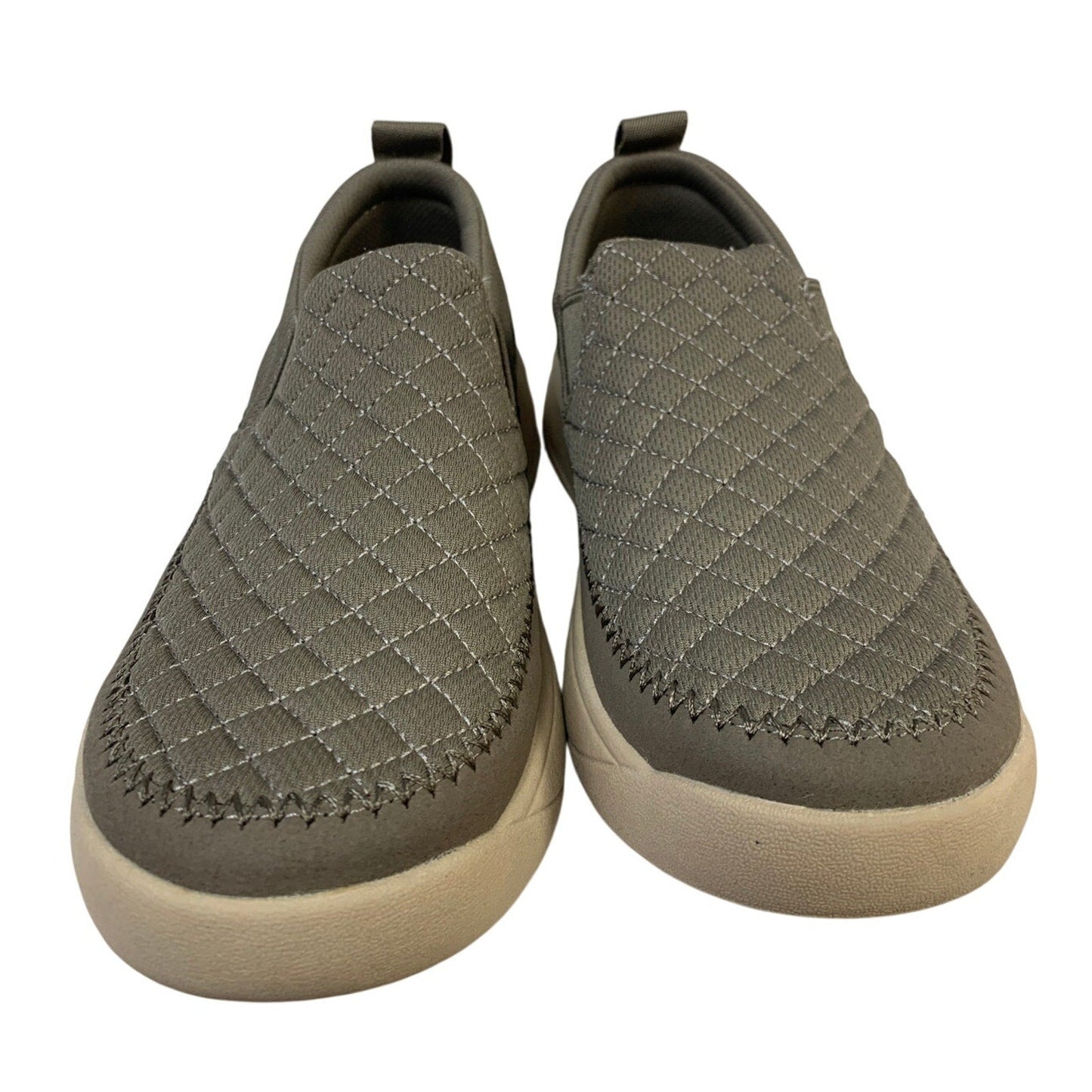 Staheekum Womens Size 9 Taupe Sneakers Quilted Slip On Round Toe Shoes
