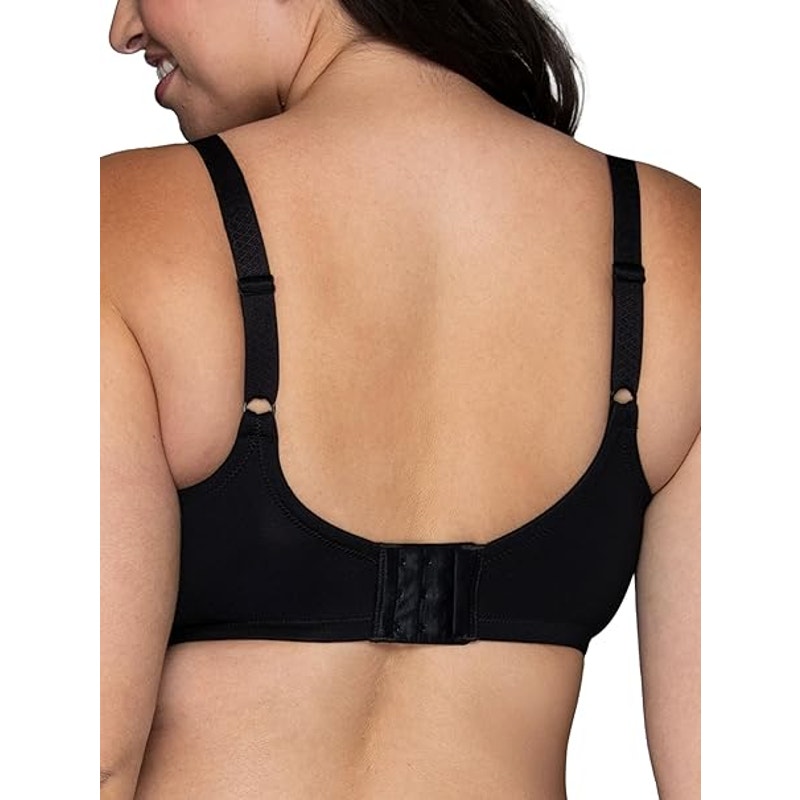 New Vanity Fair Womens 32DDD Black Beauty Back Smoothing Underwire Minimizer Bra
