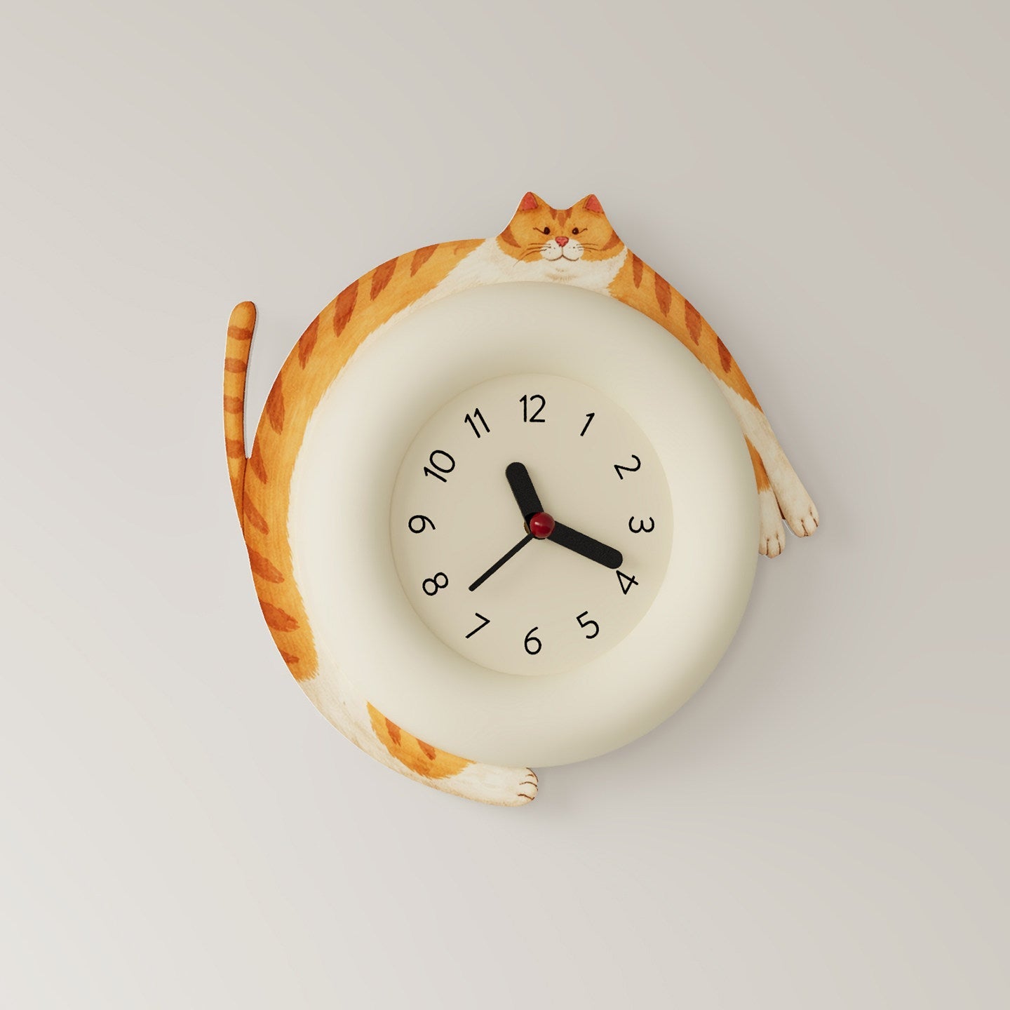 Cute Cat Hug Wall Clock-1