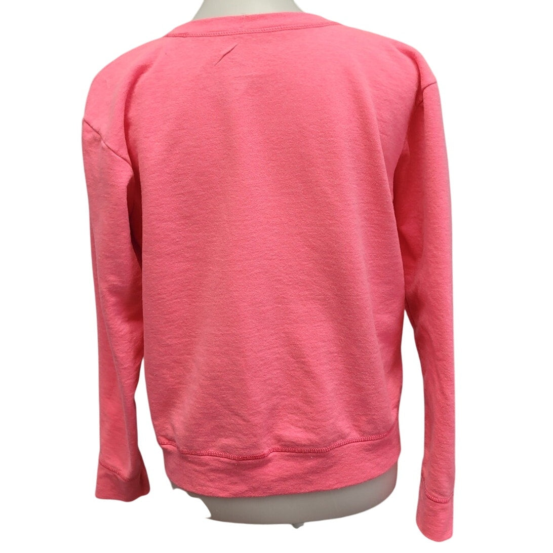 Hand Printed Upcycled Womens Medium Always Be Kind Crew Neck Sweatshirt