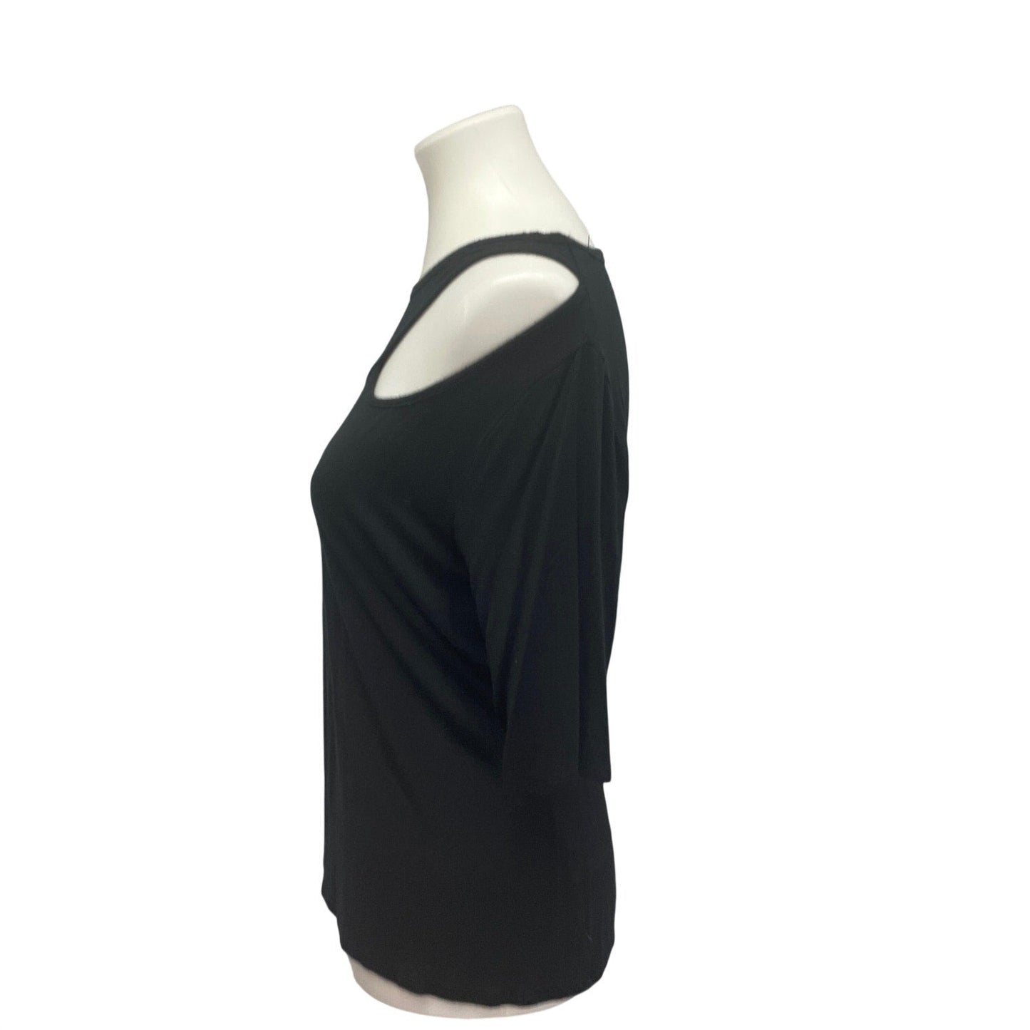 Green Envelope Womens Medium Shoulder Cut Out 3/4 Sleeve PolyBlend Top Blouse