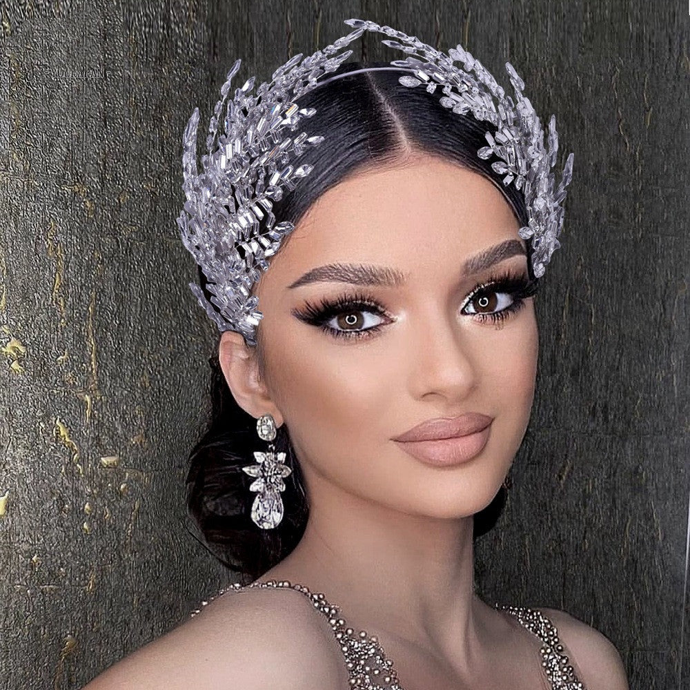 Wedding Dress Accessories Rhinestone Headband Styling Hair Accessories-1