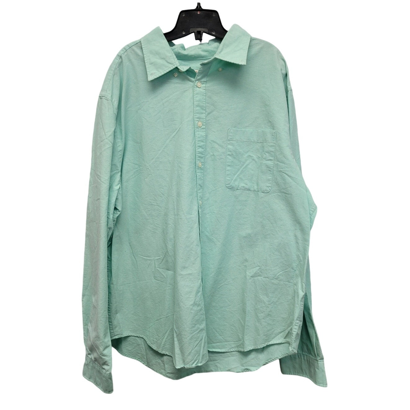 Merona Mens XXL 100% Cotton Long Sleeve Button Down Shirt w Front Pocket