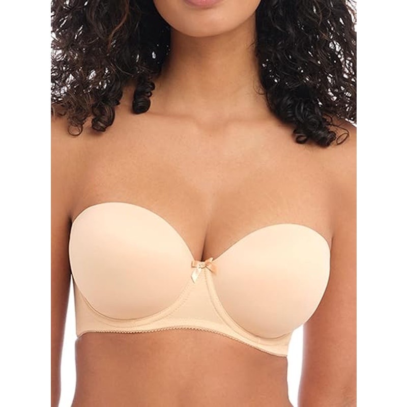 NWT New Freya Womens 36F Deco Underwire Padded Removeable Straps Strapless Bra