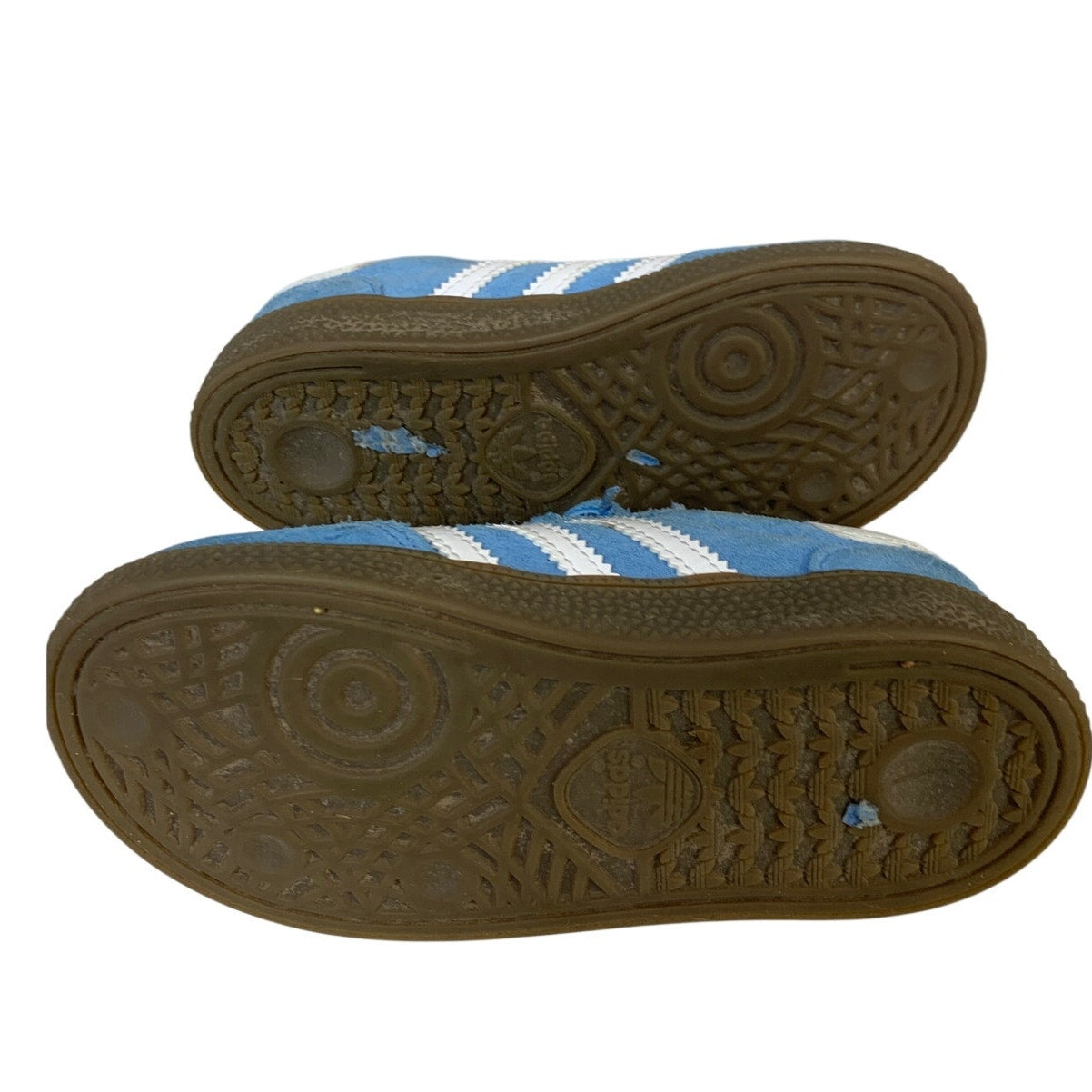 2 Pairs Adidas Boys Size 10 Blue Tan Pharrell Williams Ortholite Sneaker Shoes