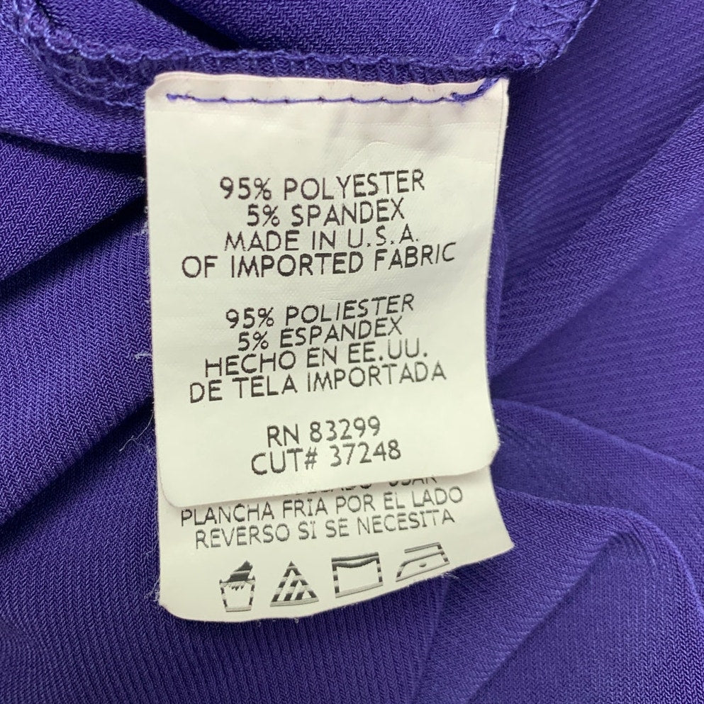 Blu Sage Womens Medium Purple PolySpandex Sleeveless Halter Neck Sheath Dress