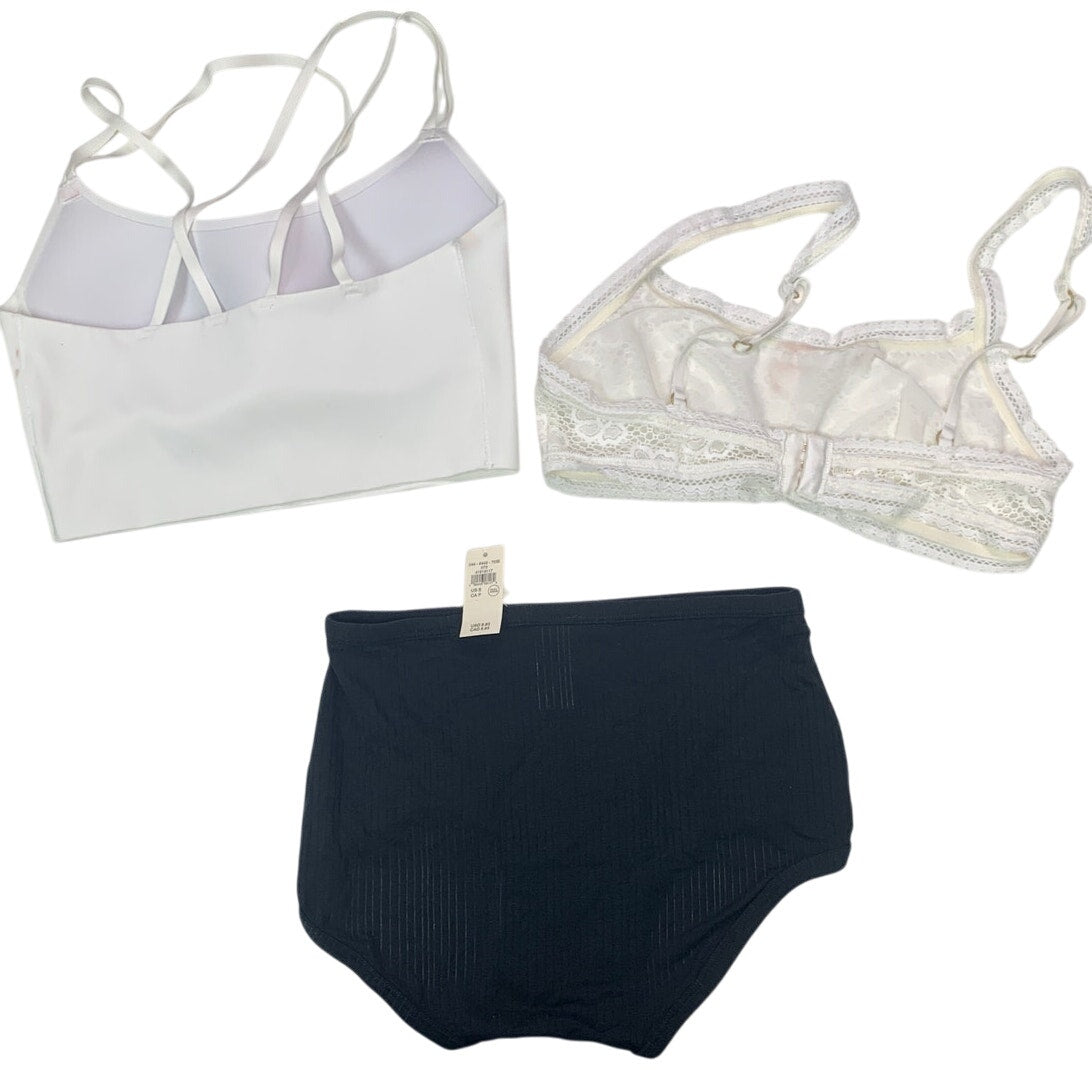 Lot of 2 New Aerie Womens Small White Beachside Floral Lace Bras w Sample Marks