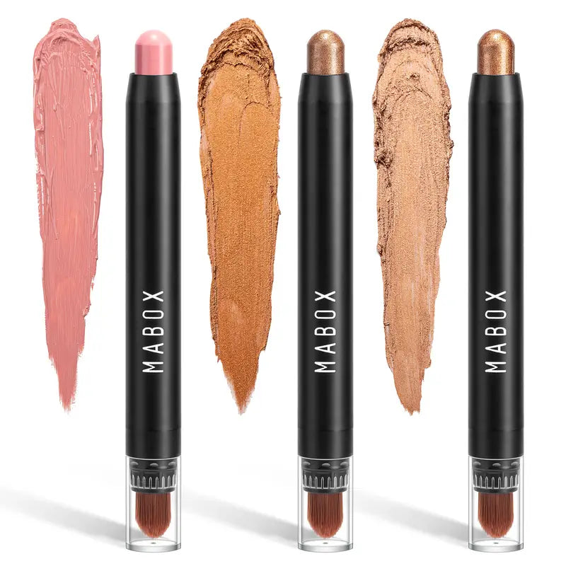 Metallic Eyeshadow Stick Set - 6 Creamy Pencils