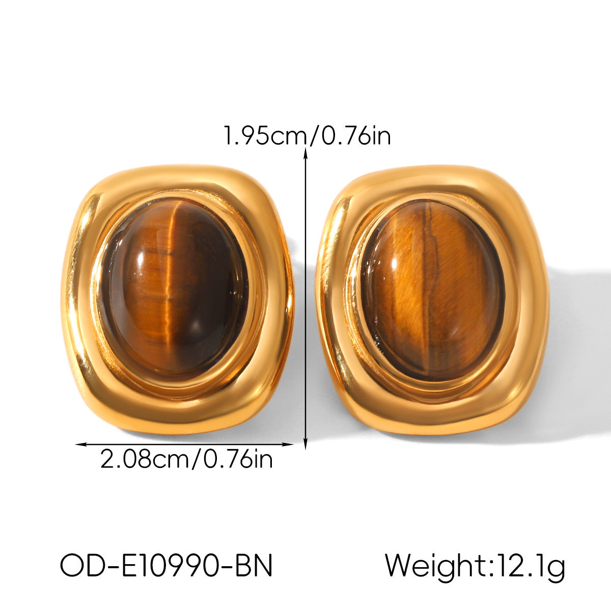 Vintage Personalized Non-fading Titanium Steel Earrings For Women