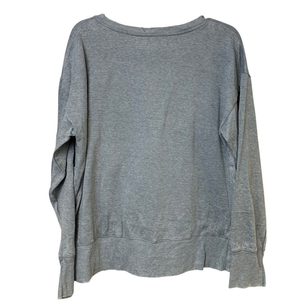 Upcycled Hand Printed Women Large Gray Jesus Be The Light Lightweight Sweatshirt