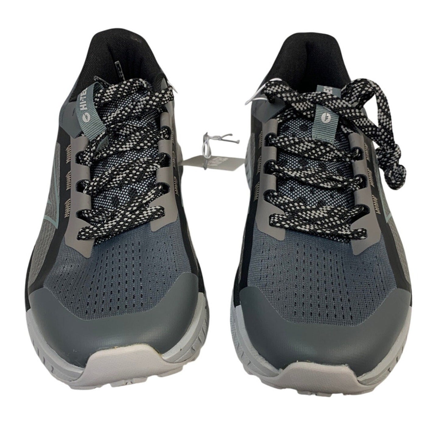 Hi-Tec Mens Size 9 Black Gray Mesh Lace Up Athletic Running Tennis Shoes