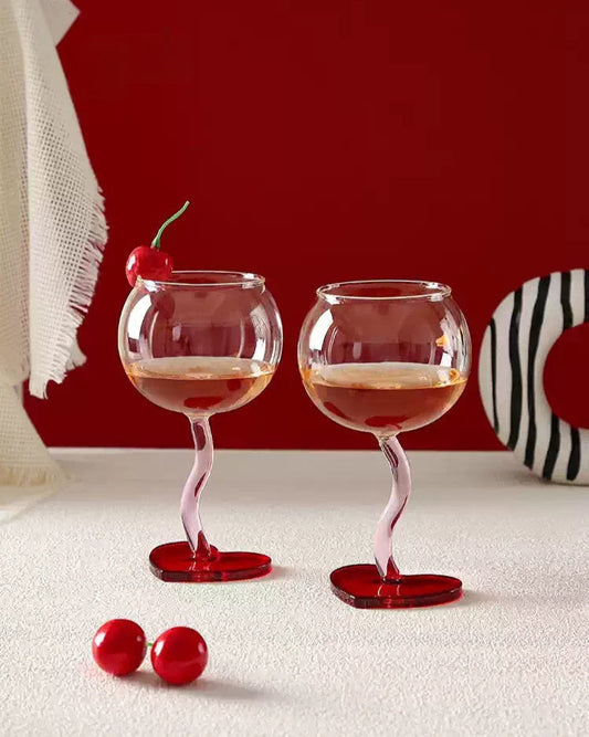 Heart Wine Glass Set-0