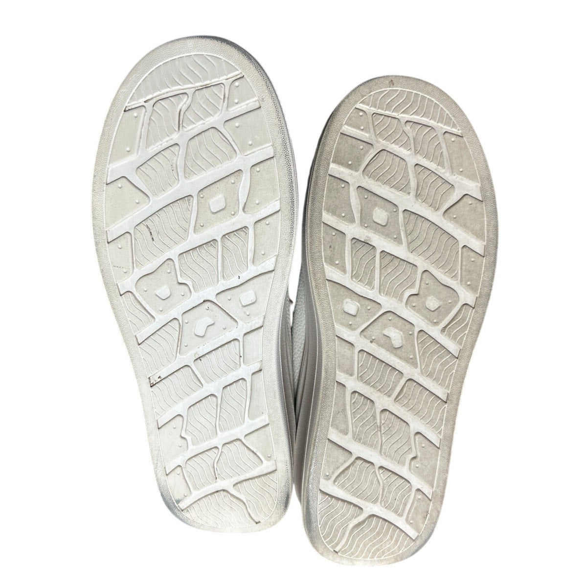 Lucky Step Womens Size 8.5 Beige Faux Leather 2" Platform Lace Up Sneaker Shoes