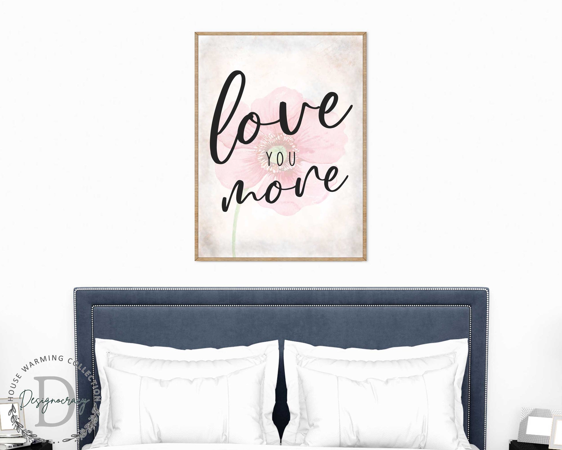 Love You More - Bedroom Wall Art - Valentines Gift - Contemporary Decor - Gift for Her - Anniversary Gift - Wall Decor - 310336-2