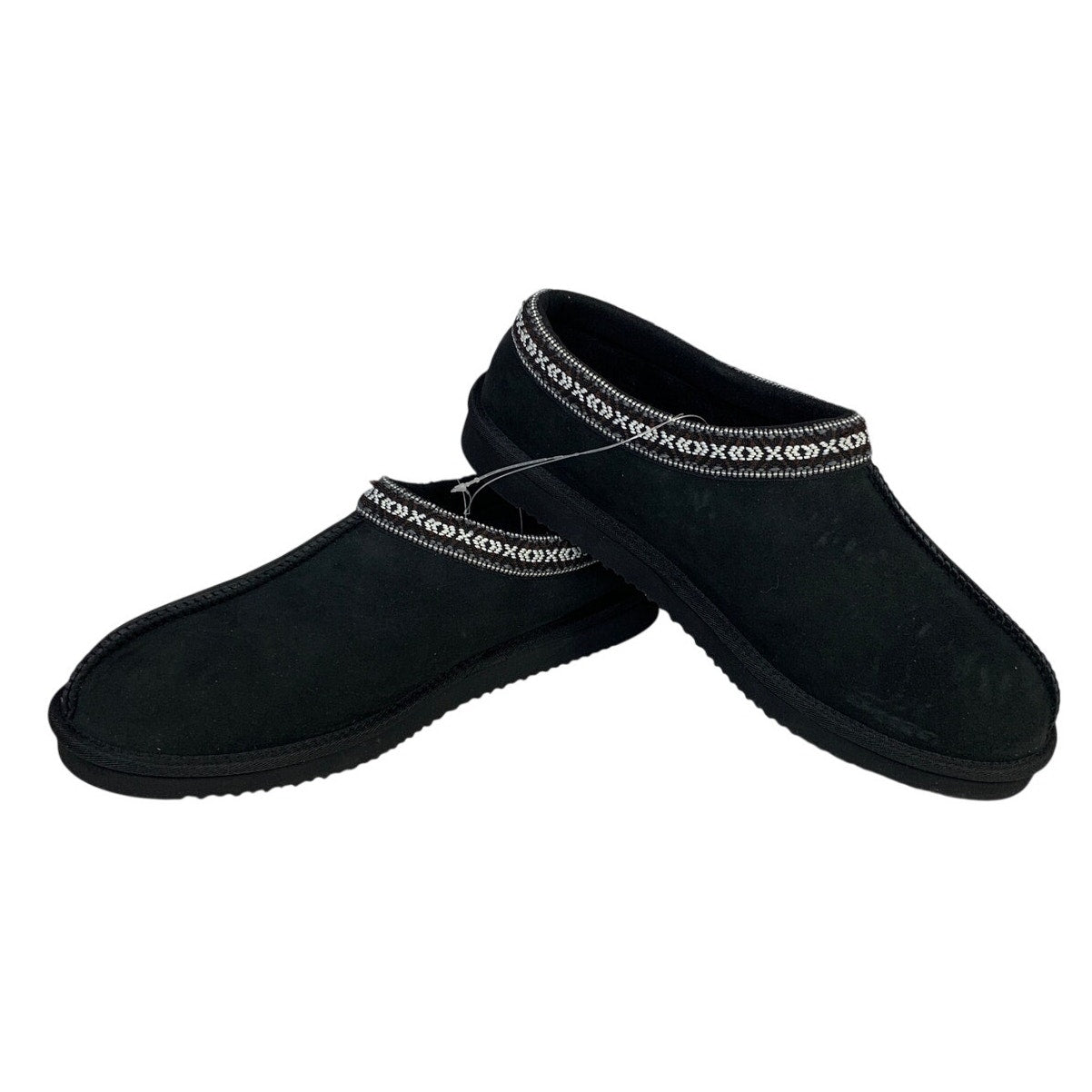 NWT Kirkland Signature Womens 12 Black Shearling Slipper Slip On House Shoes