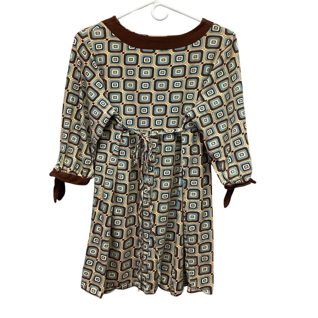Disorderly Kids Girls Size 18 1/2 Long Sleeve Cotton Blend Geometric Shape Dress
