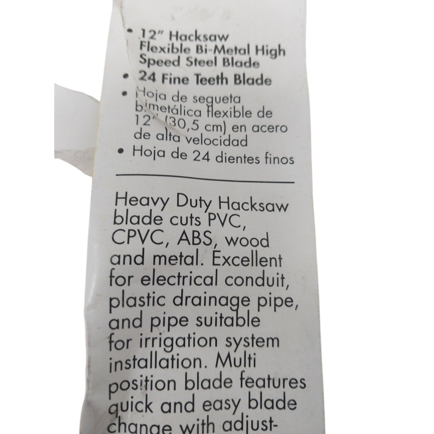 2 New King Innovation 12" 46341 PVC ABS Plastic Pipe Hacksaw Replacement Blades