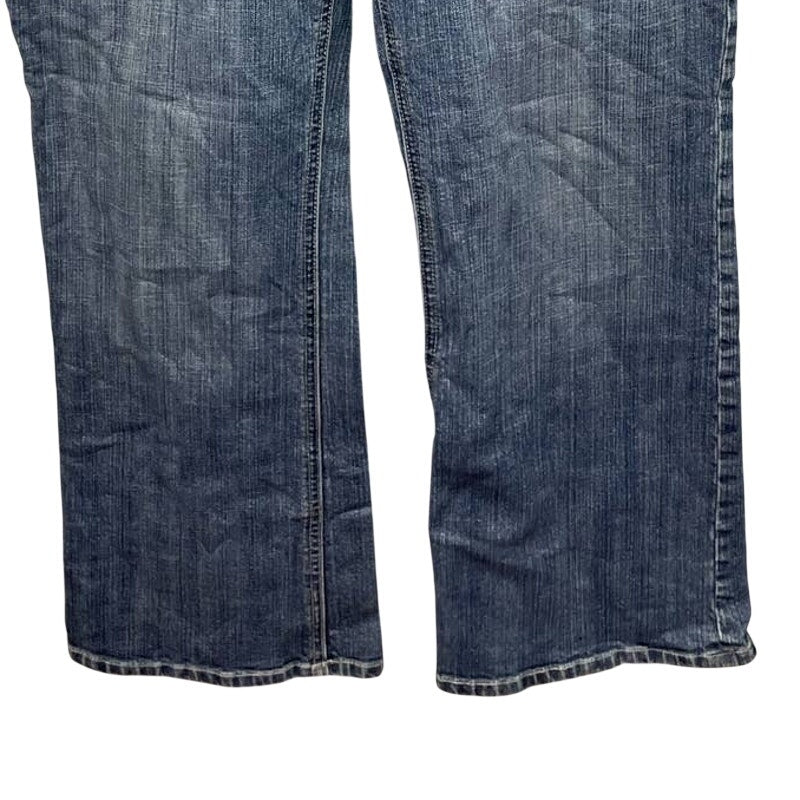 Chicos Platinum Size 2.5 Short Large 14 Stretch Cotton Straight Leg Denim Jeans