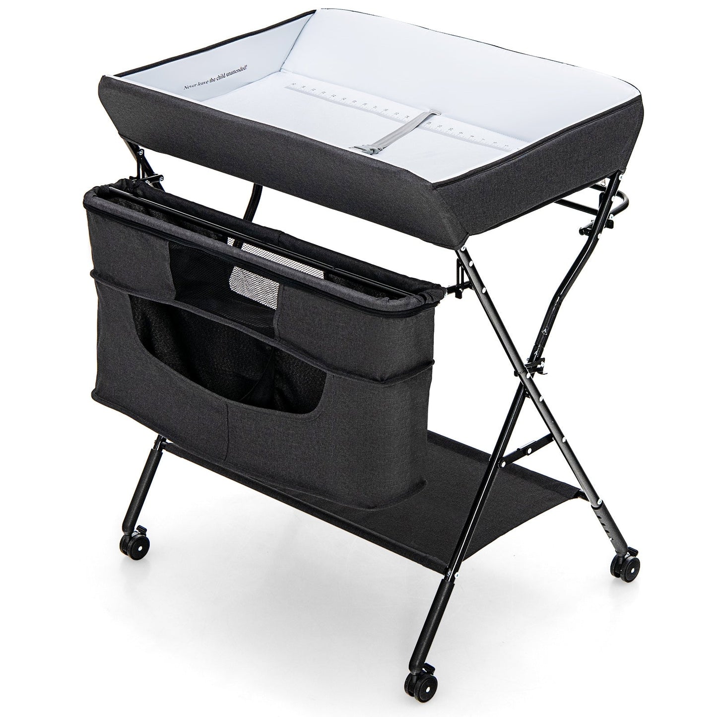Portable Adjustable Height Newborn Nursery Organizer with