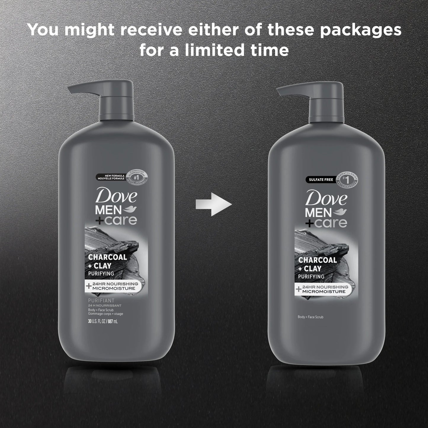 (4 Pack)  Elements Liquid Body Wash and Face Wash Charcoal + Clay Nourishing Cleanser, 30 Oz