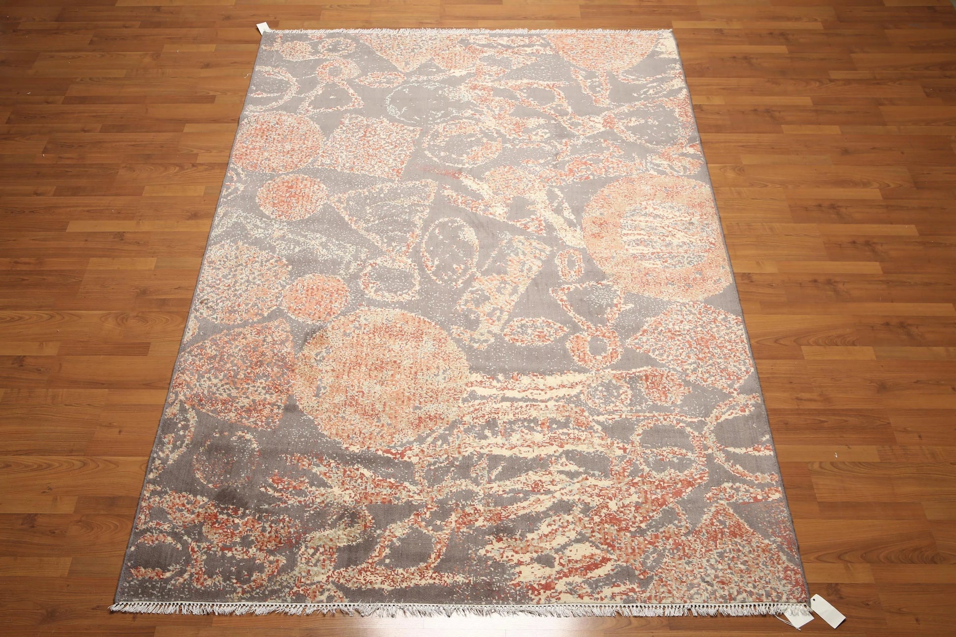6x9 Gray Hand knotted 100% Wool Persian Oriental Area Rug-2