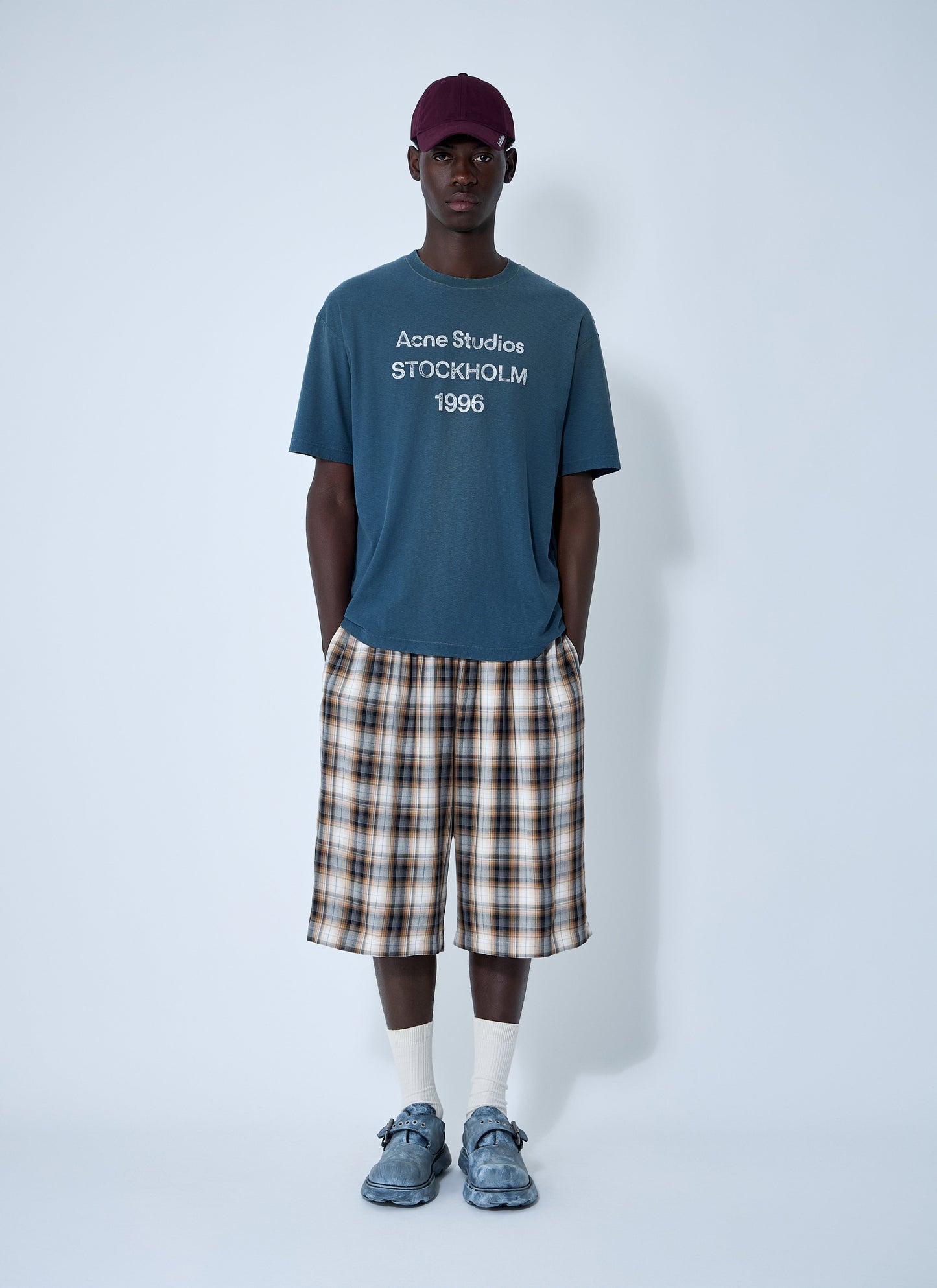 Acne Studios Men Check Shorts