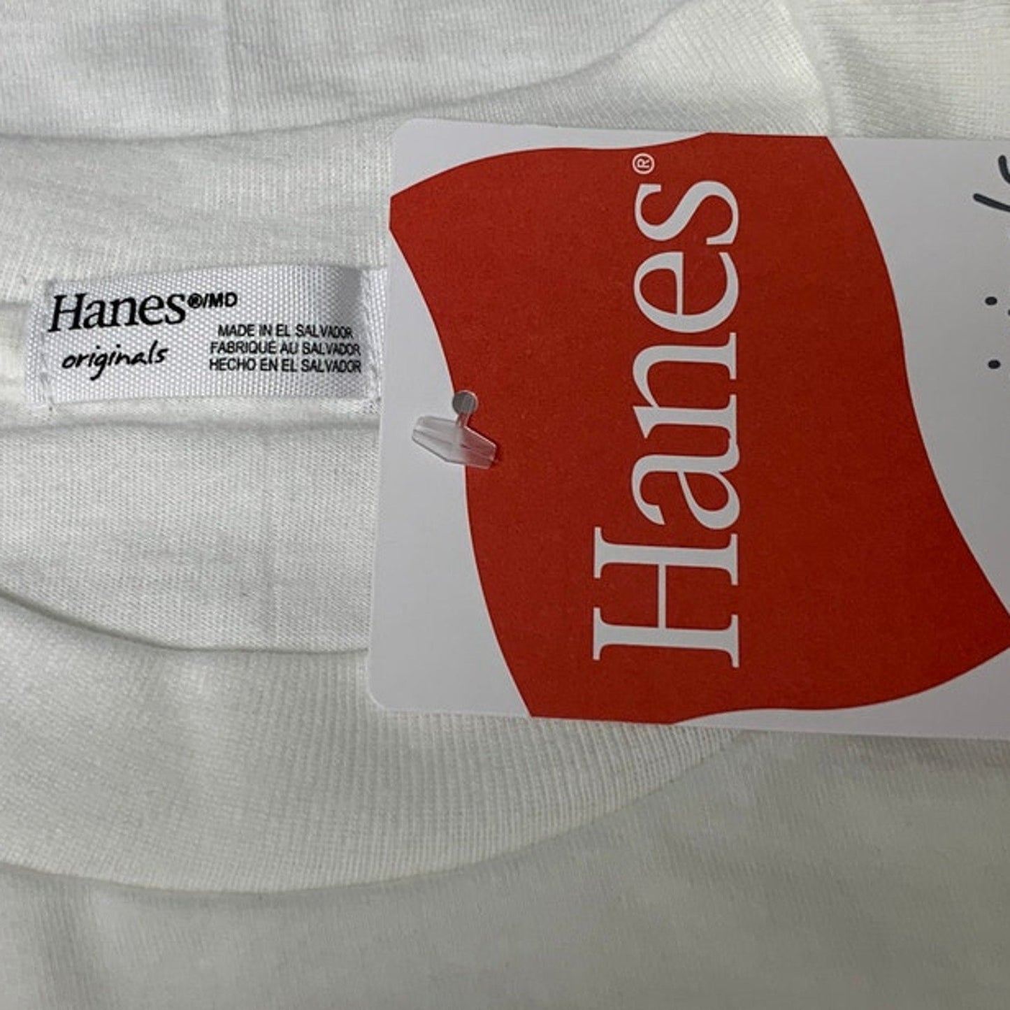 New 5-Pack Hanes Womens Medium White Ringspun Cotton Cap Sleeve Muscle Tees