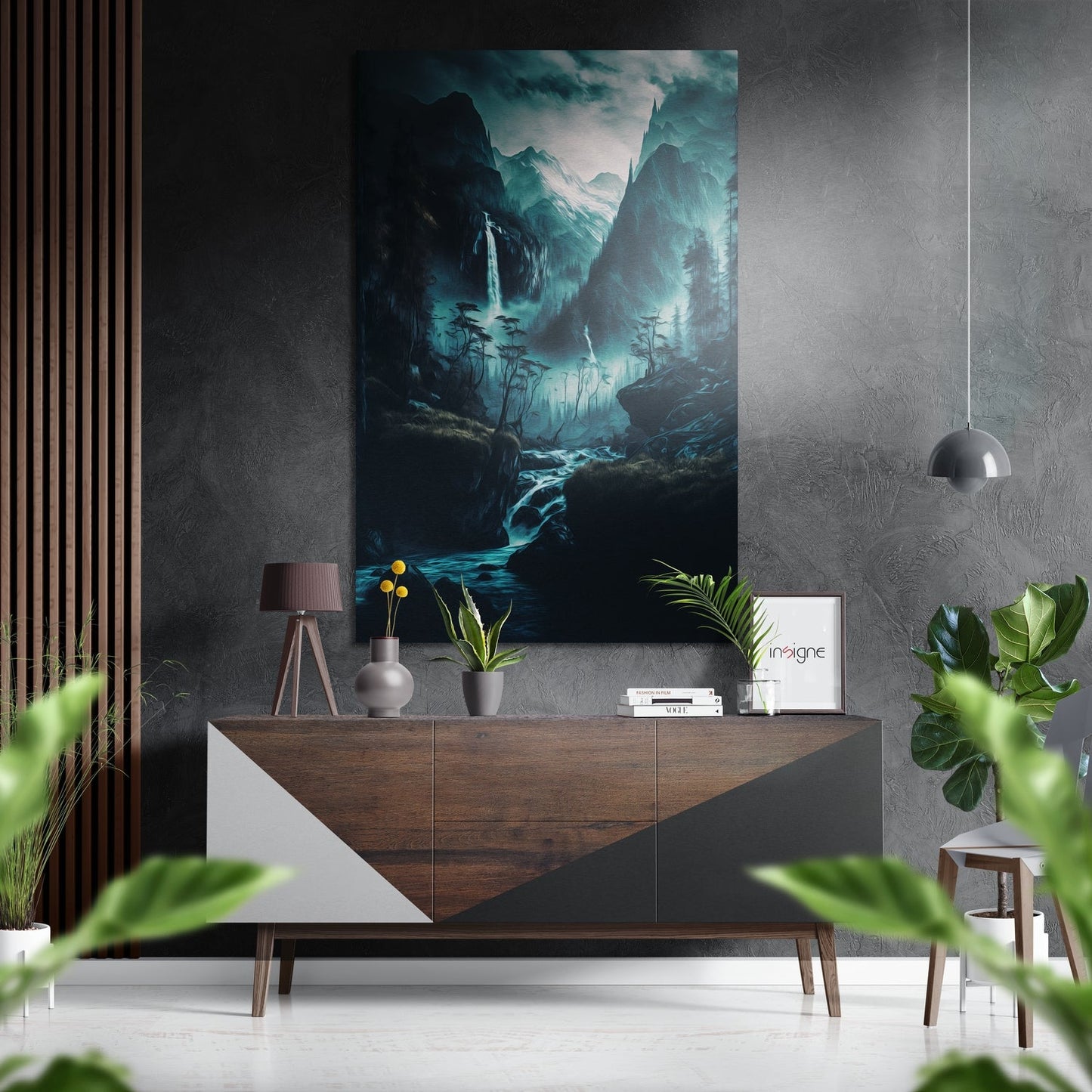 River Brushed Aluminum Dibond Wall Art