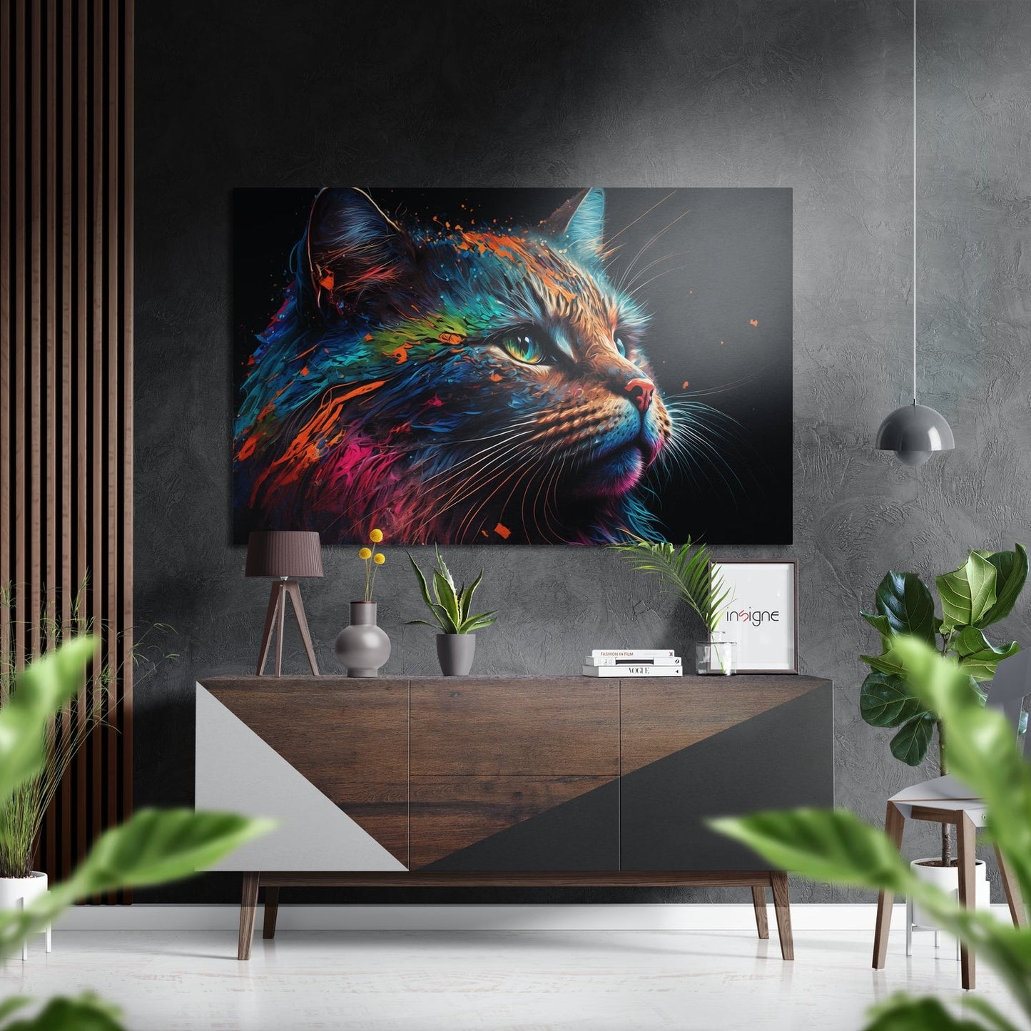 Cat Brushed Aluminum Dibond Wall Art