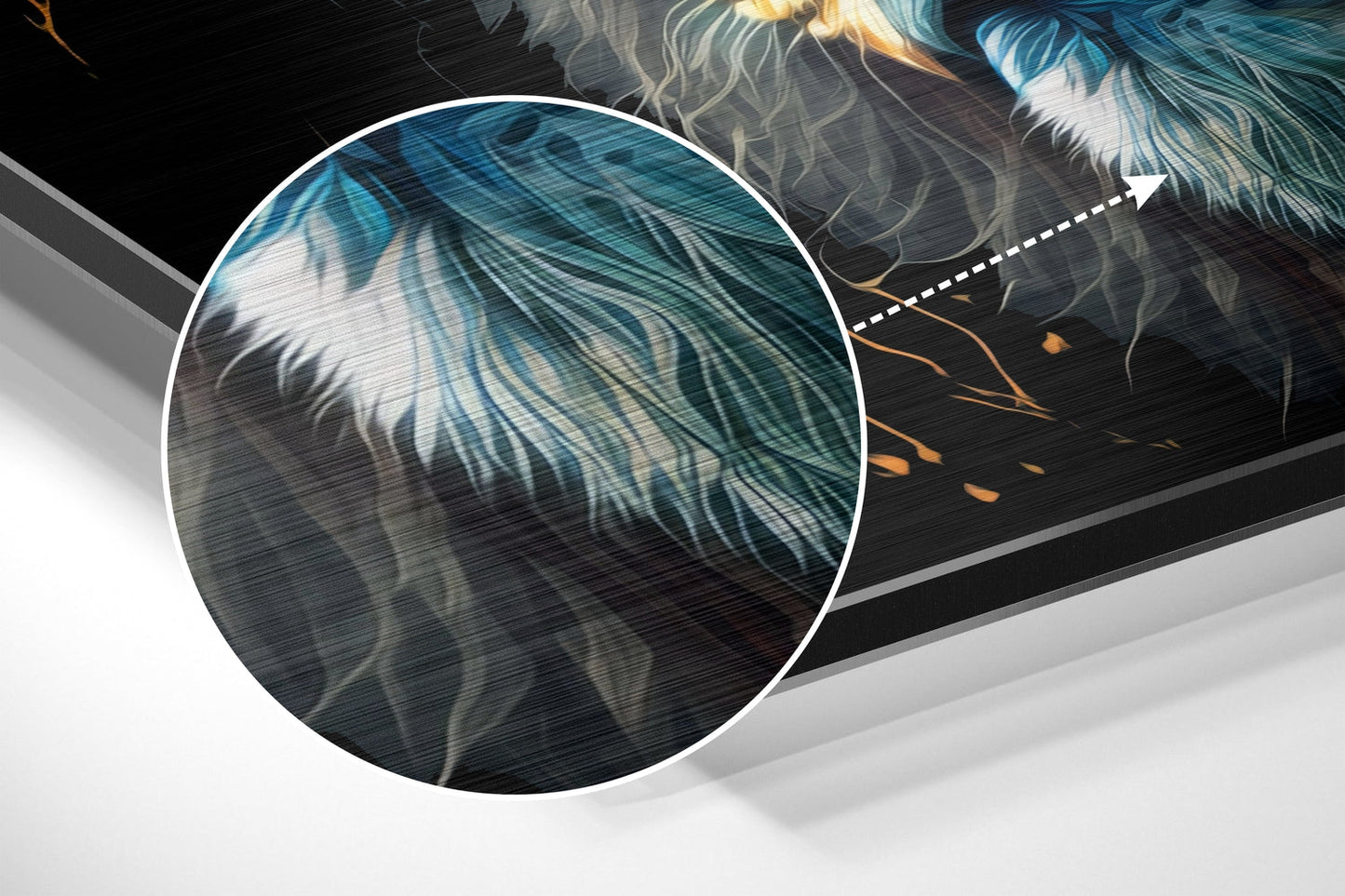 Lion Brushed Aluminum Dibond Wall Art