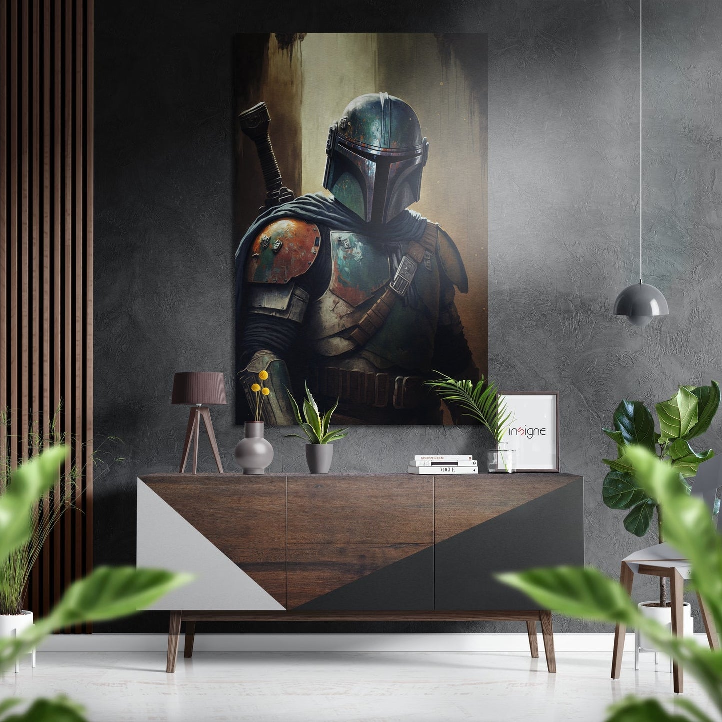 Mandalorian Brushed Aluminum Dibond Wall Art