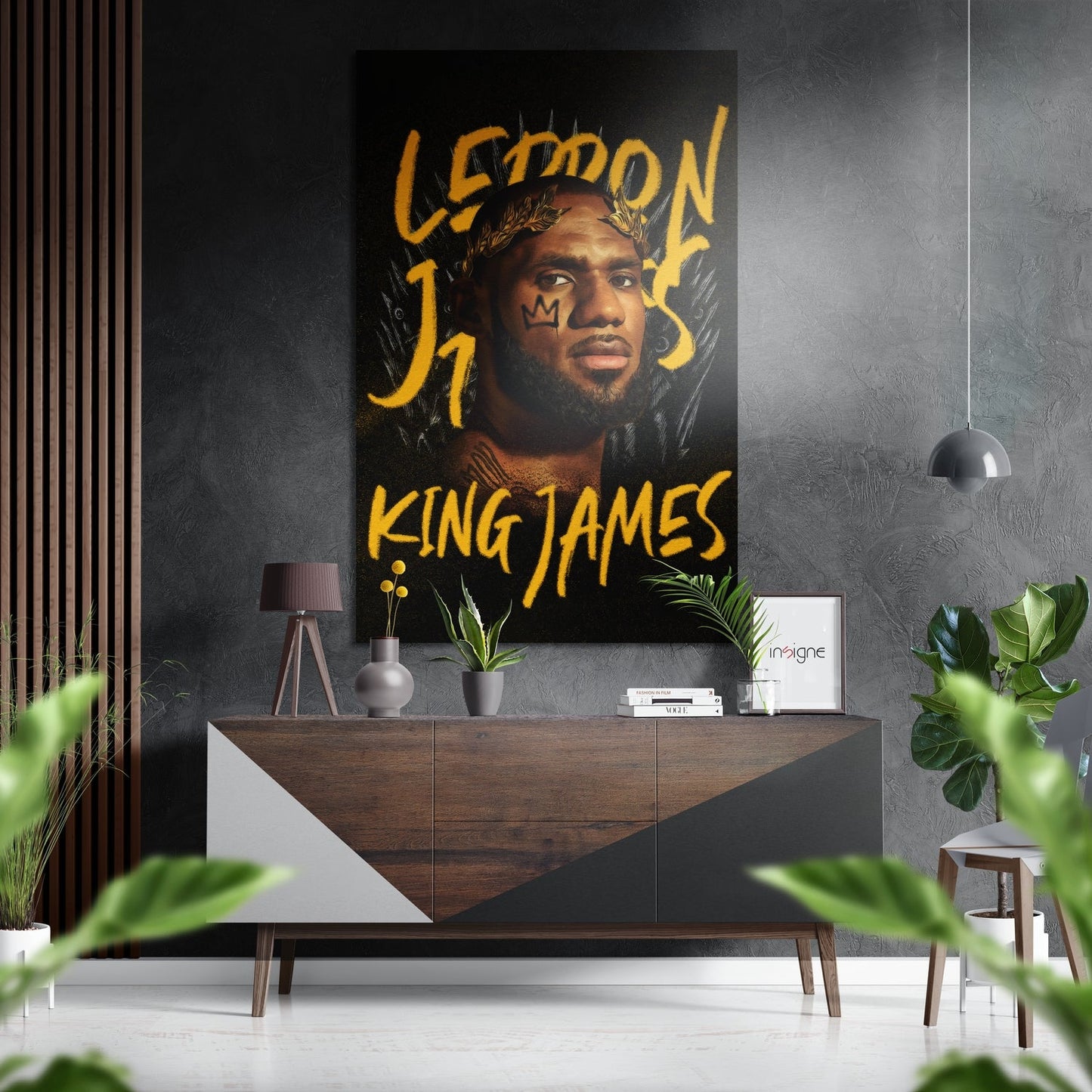 Lebron James Brushed Aluminum Dibond Wall Art