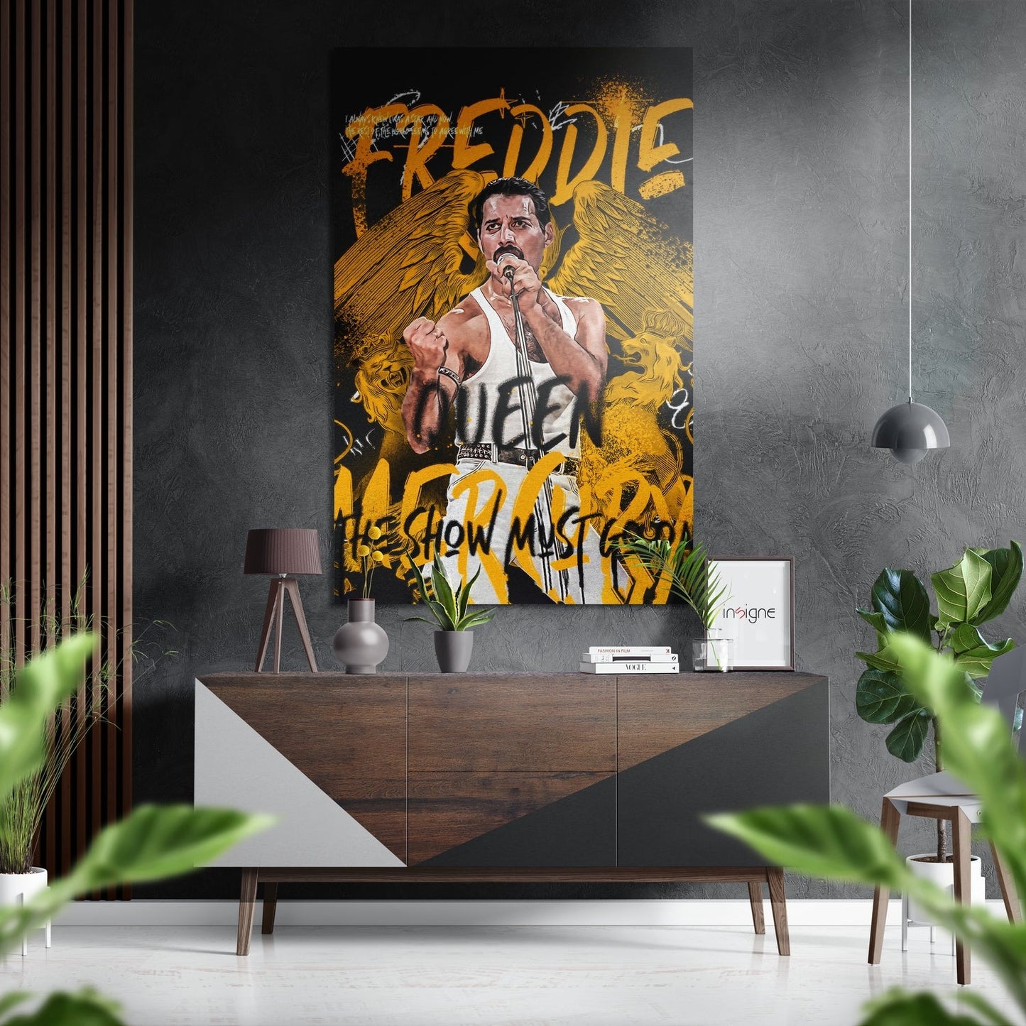Freddie Mercury Brushed Aluminum Dibond Wall Art
