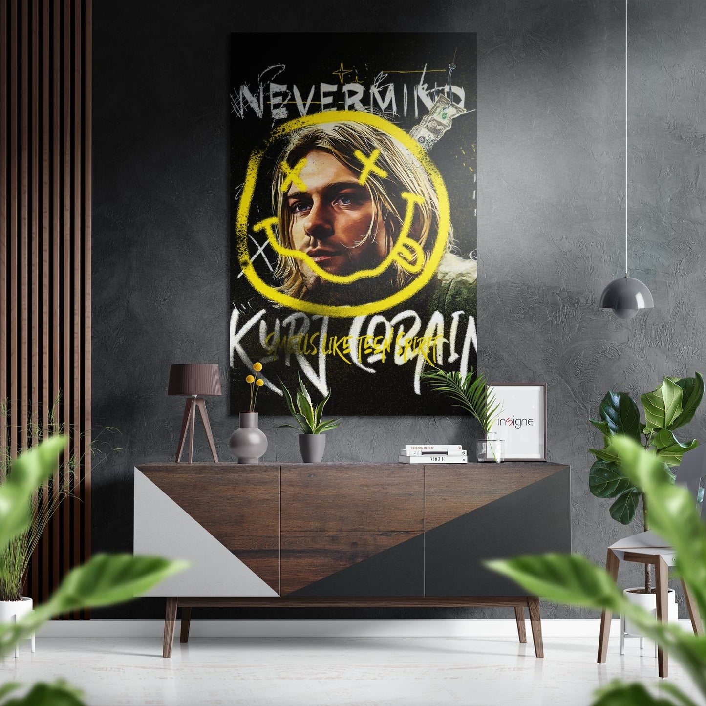 Kurt Cobain Brushed Aluminum Dibond Wall Art
