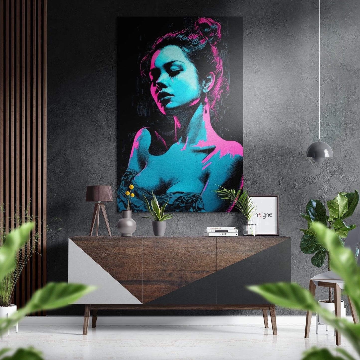 Woman Brushed Aluminum Dibond Wall Art