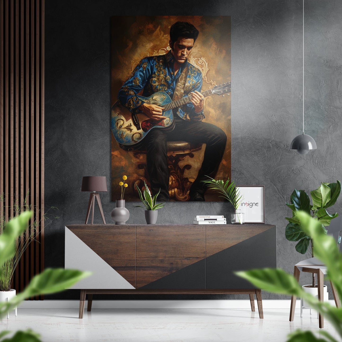 Elvis Brushed Aluminum Dibond Wall Art