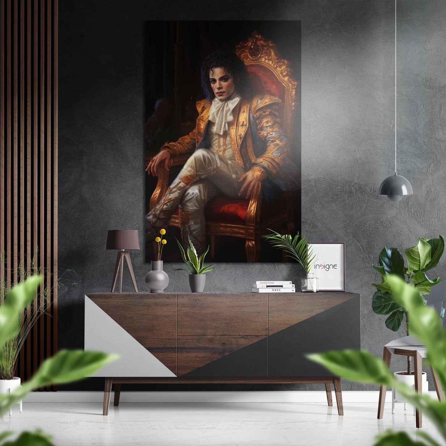 Micheal Jackson the King Brushed Aluminum Dibond Wall Art