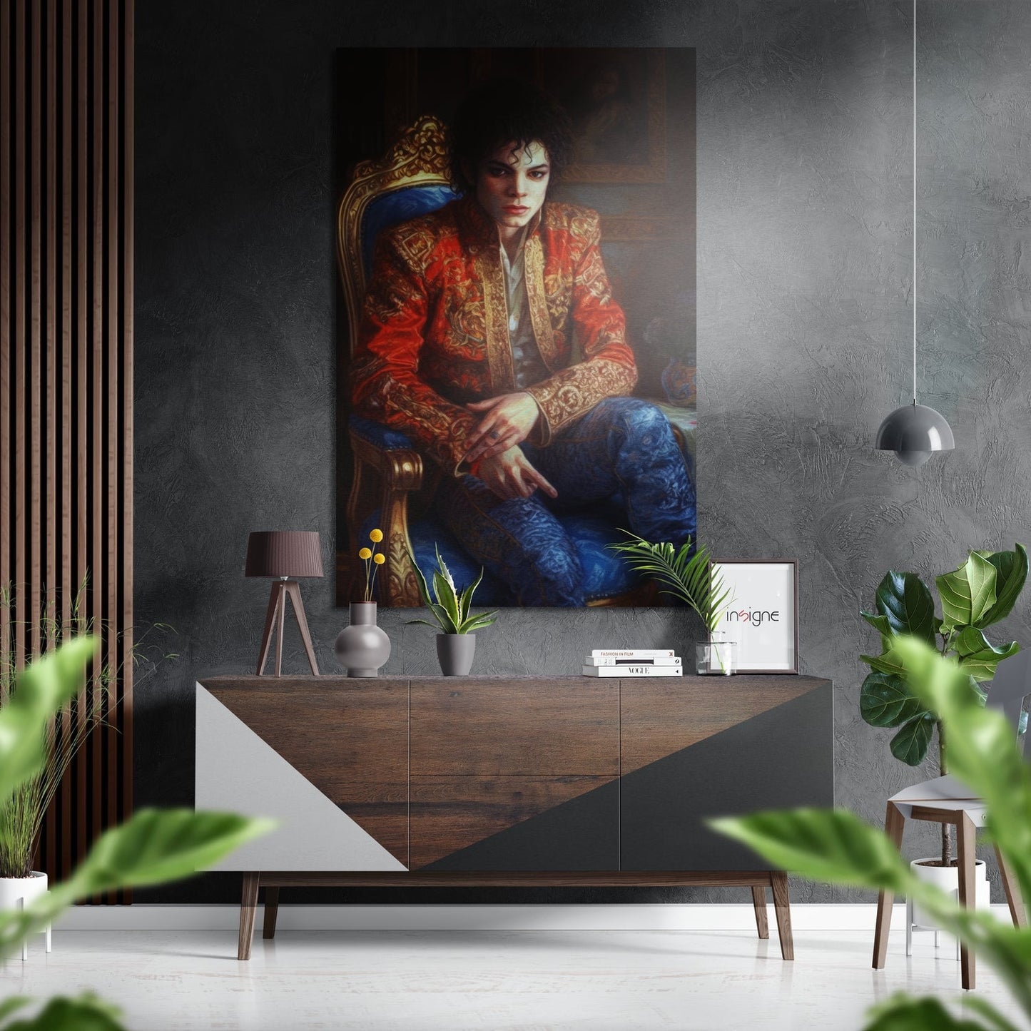 Micheal Jackson the King Brushed Aluminum Dibond Wall Art