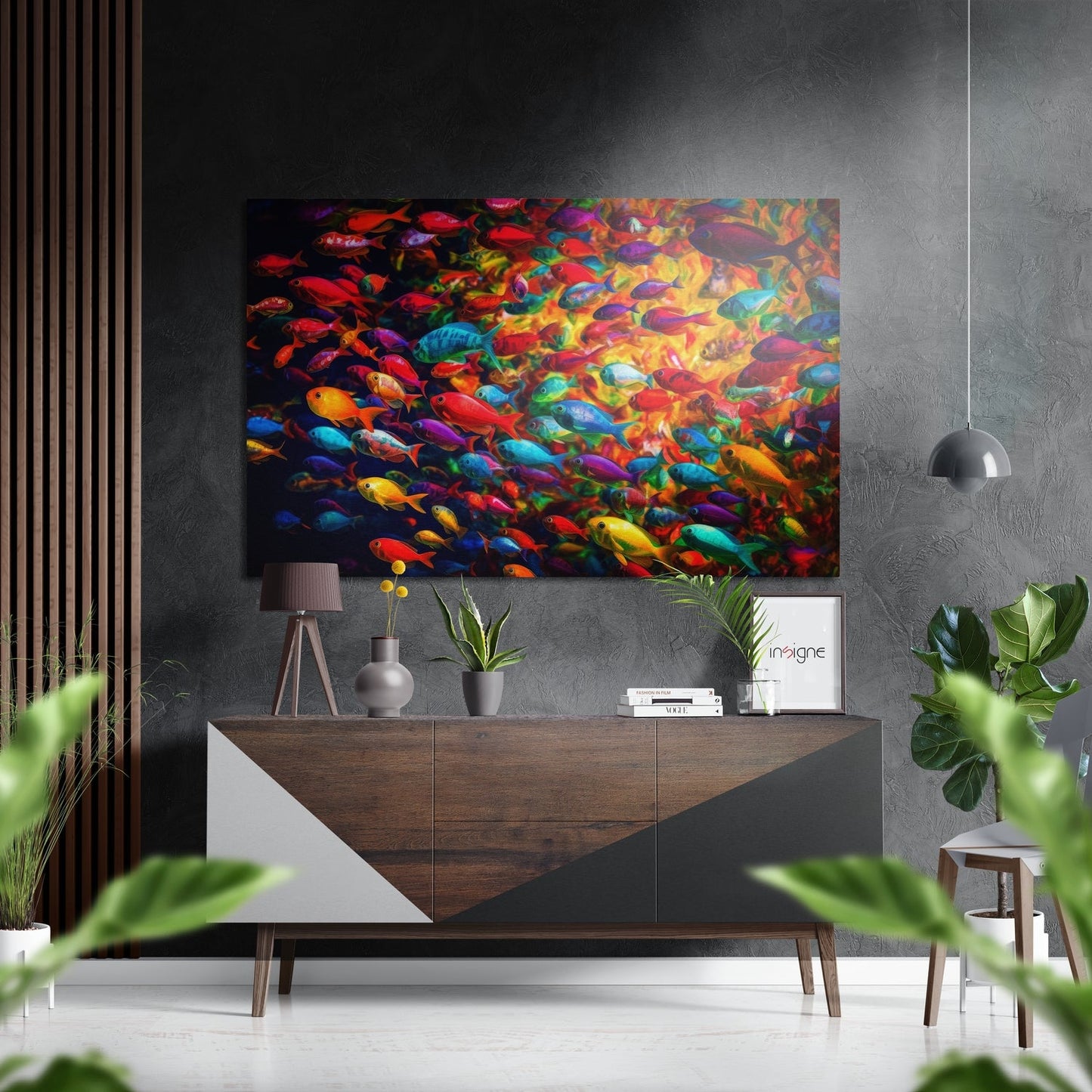 Fish Brushed Aluminum Dibond Wall Art