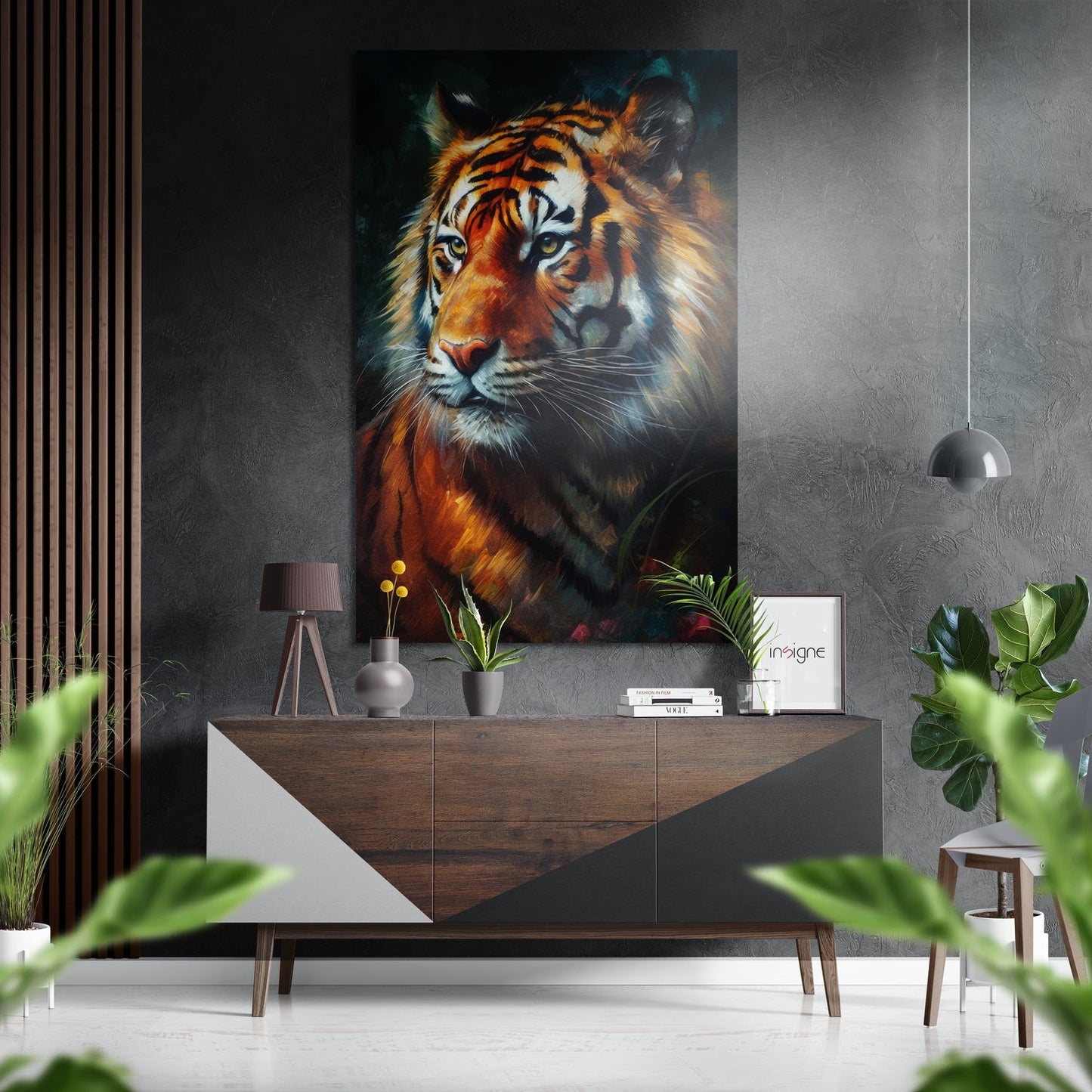 Tiger Brushed Aluminum Dibond Wall Art