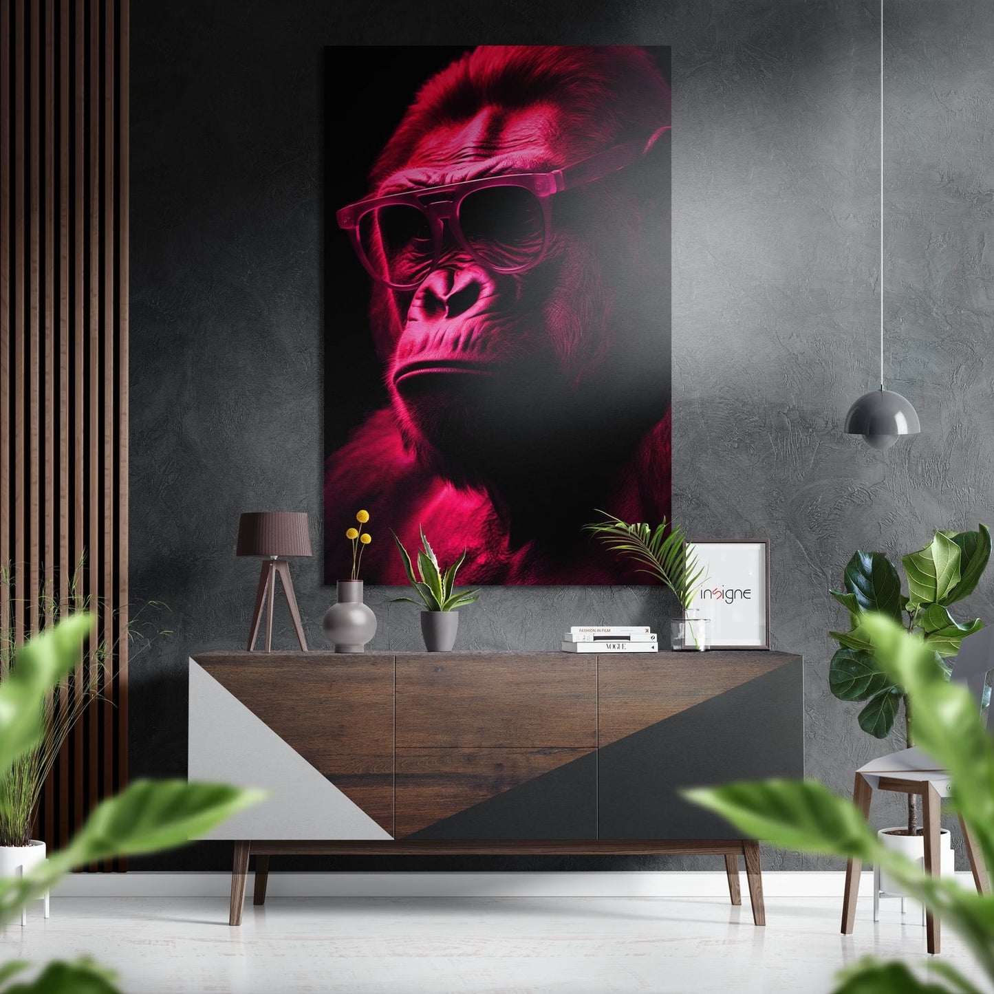 Wise Monkey Brushed Aluminum Dibond Wall Art