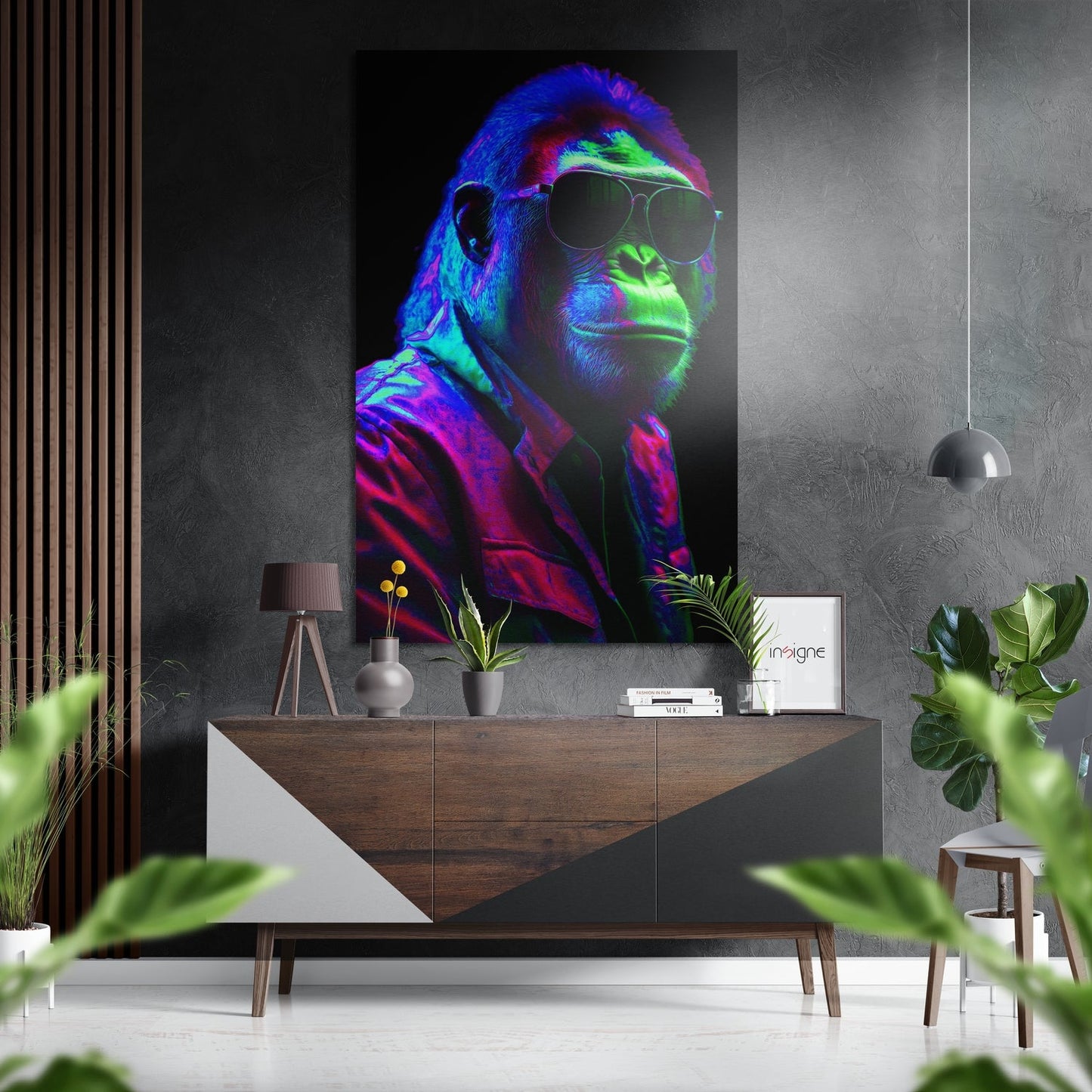 Cool Monkey Brushed Aluminum Dibond Wall Art