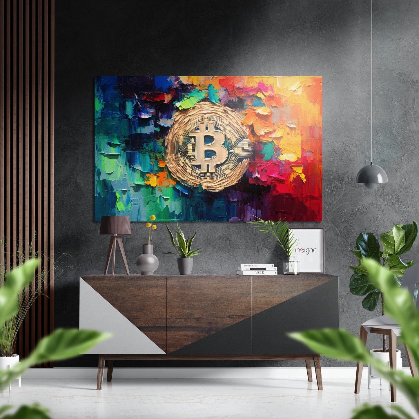 Bitcoin Brushed Aluminum Dibond Wall Art
