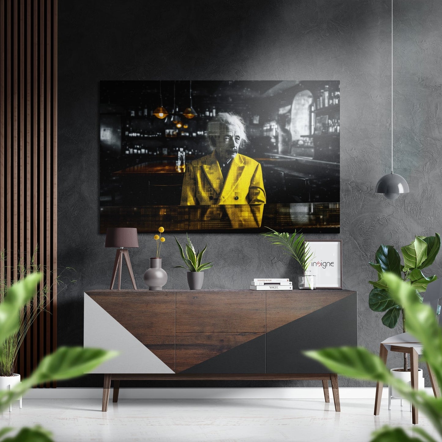 Einstein Brushed Aluminum Dibond Wall Art
